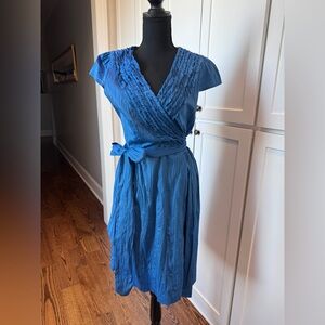 Calvin Klein Blue Wrap Dress